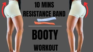 10 MINS RESISTANCE BAND GLUTES WORKOUT | beginners friendly home workout 