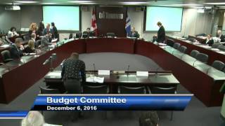 Budget Committee - December 6, 2016