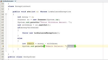 211. User Defined Checked Exception in Java Programming (Hindi)