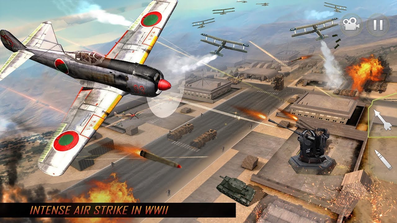WW2 Naval Gunner Battle Air Strike: Free War Games - YouTube