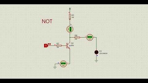 compuerta NOT con transistores