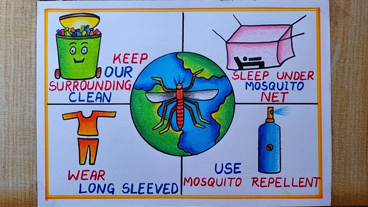 World Malaria Day Drawing//World Malaria Day Poster Drawing for  Competition//Malaria Awareness Chart | Poster drawing, Art drawings for  kids, Drawing competition