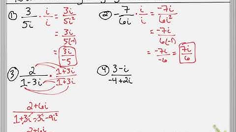 Rationalizing Imaginary Denominators