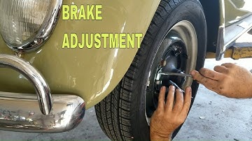 Adjusting Classic VW bug brakes How I do it.