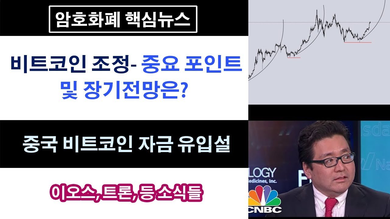 8월7일) 비트코인 조정- 중요포인트 및 장기전망은? 중국 비트코인 자금 유입설, 이오스, 트론, 등 소식들 - YouTube
