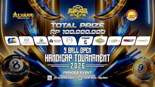 Day 1 - Babak Utama Alvaro 9 Ball Open Handicap Tournament 2026
