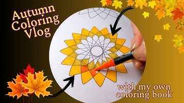 Spirograph Art Vlog - Autumn coloring my own Spirograph coloring book #vlog #spirograph #mentality