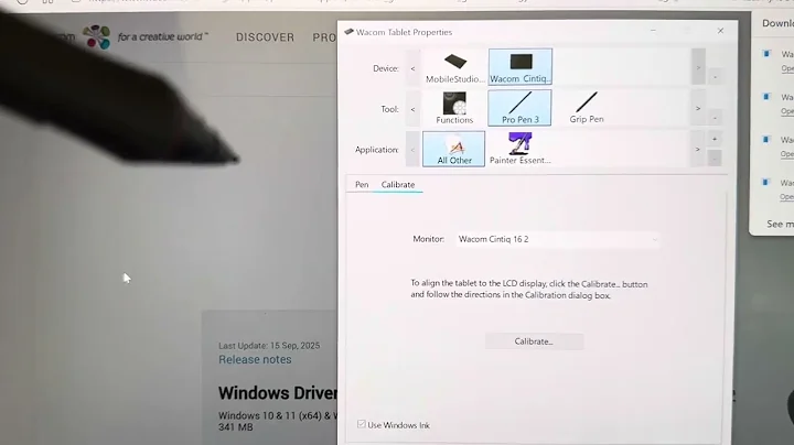 How to recalibrate Wacom Cintiq Pen Display