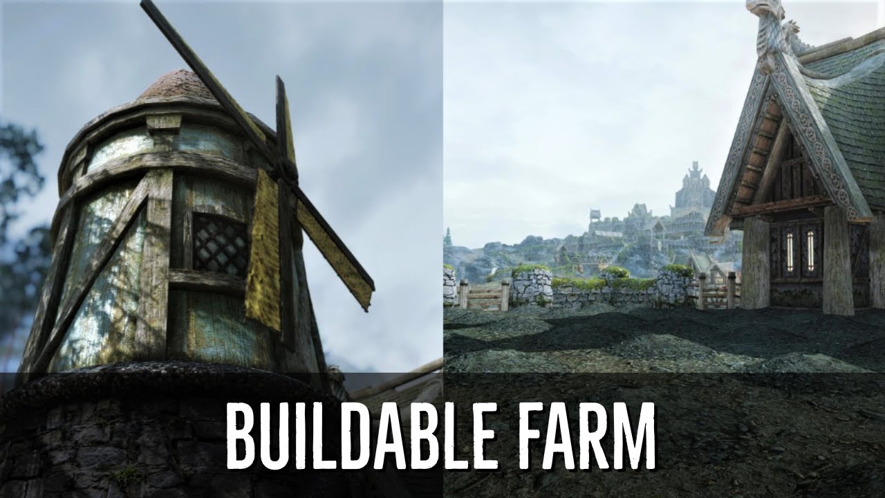 Download Skyrim Mods: White River Farm - Buildable Farm near Whiterun - (SSE)  House / New Location Mods