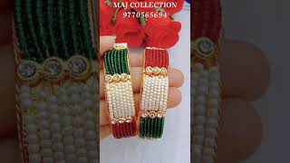 Bangles designs AD stone South Matt Brass 1 gram gold Rose gold South look kundan #ytshorts #MAJ