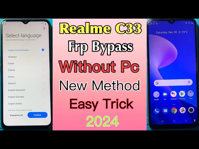 Realme C33 Frp Bypass | Without Pc | Realme C33 Google Account Frp Bypass New Method 2024