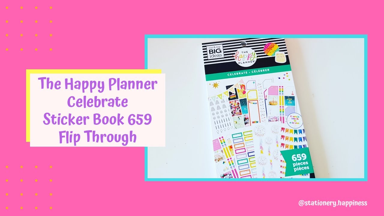 The Happy Planner Celebrate Sticker Book 659 Flip Through - YouTube