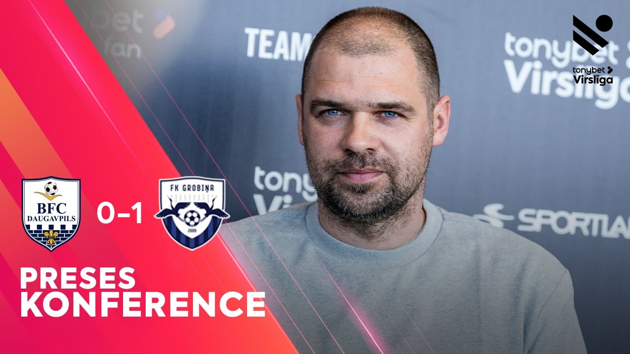 1. kārta: BFC Daugavpils 0:1 FK Grobiņa (Preses konference) (Jurijs Sokolovs un Oskars Kļava)
