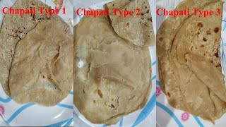 नरम रोटी | How to make chapati in Hindi  | Three Types of Chapati | Chapati kaise banate hain