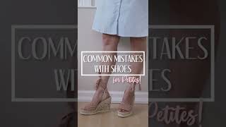 Common mistakes with shoes if you're petite 😰#shorts