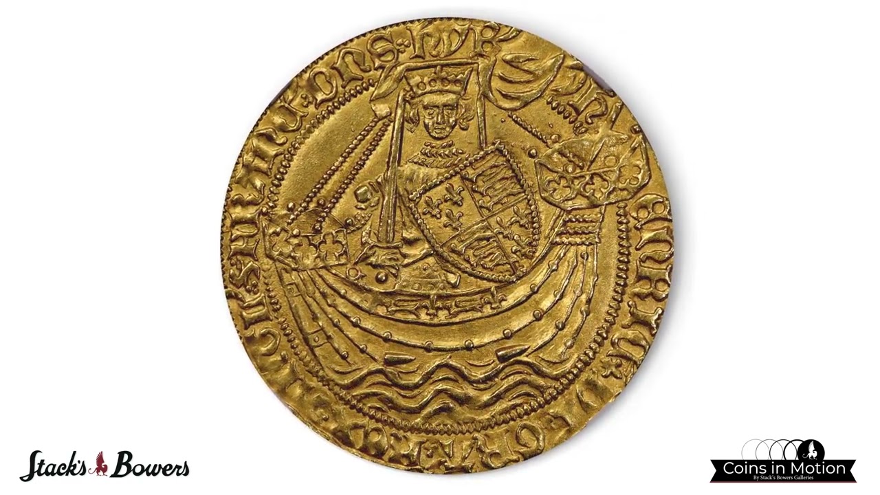 GREAT BRITAIN. Noble, ND (1422-30). London Mint; mm: Lis. Henry VI (First Reign). NGC MS-62.