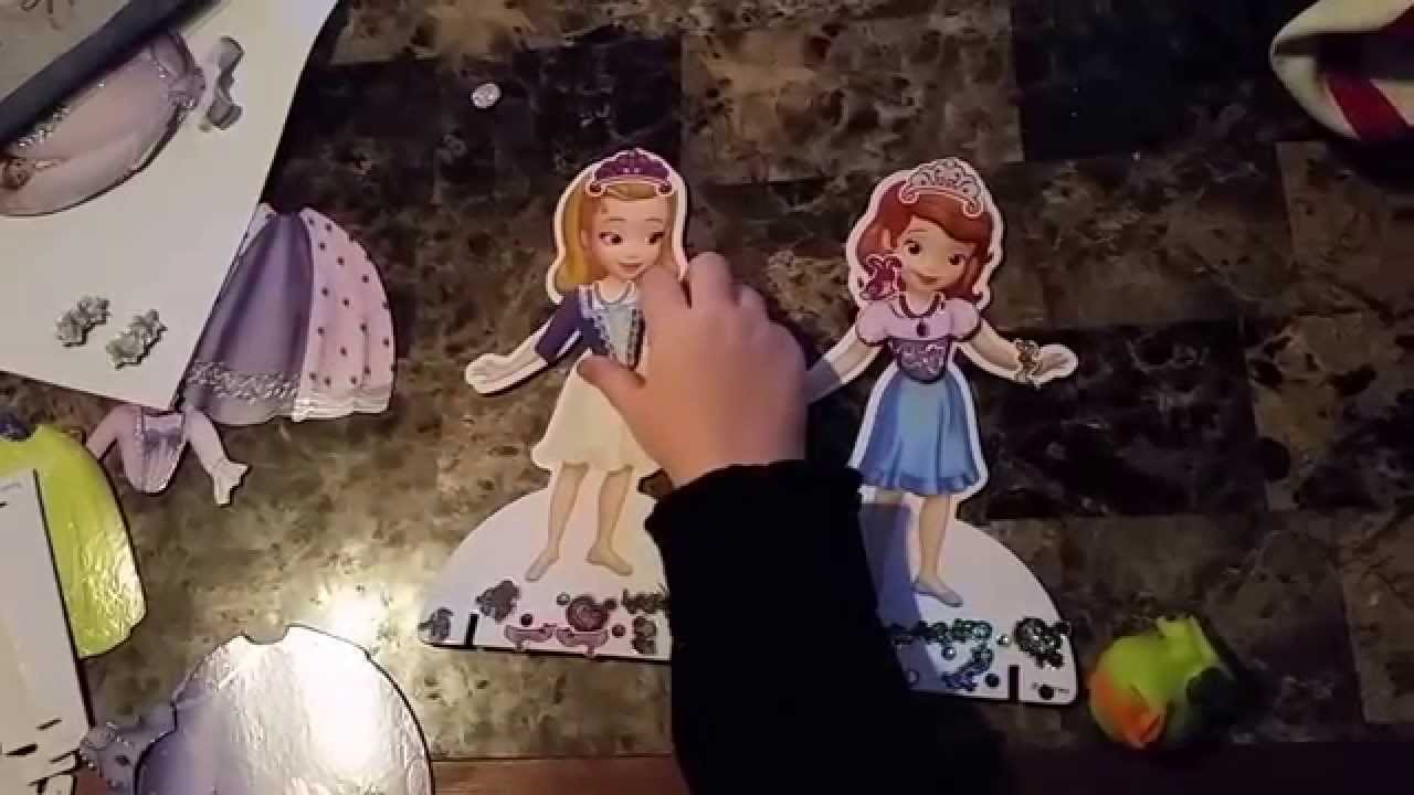 Sofia the First Sparkling Paper Doll Dress Up YouTube