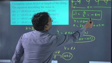 A wave in a string has an amplitude of 2 cm The wave travels in the +ve direction of x axis with