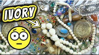 IVORY AGAIN? EBAY JEWELRY LOT Unboxing | Jewelry Jar Haul to Resell on Ebay