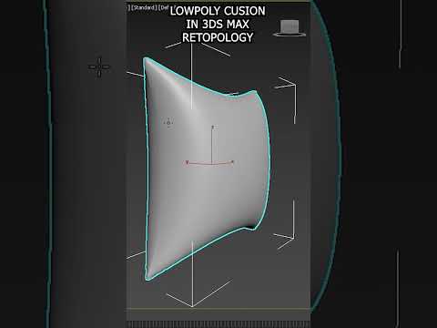 low Poly cushion in 3ds max with cloth modifier and retopology modifier @zna_studio