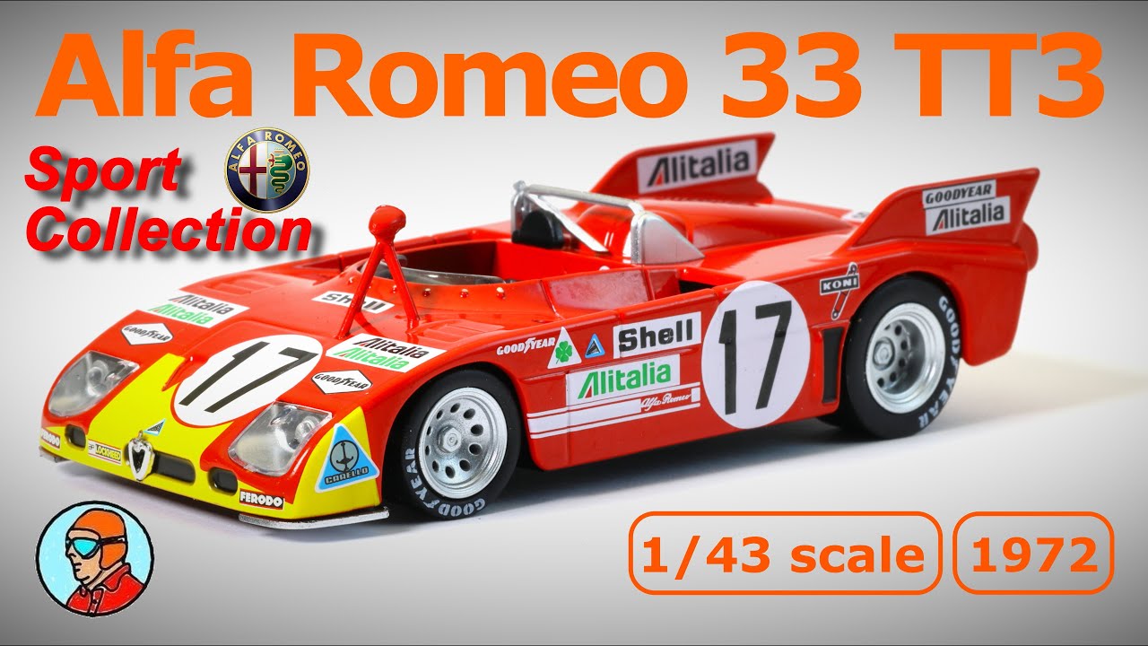 BBR-MODELS 17 Scale 1/43 | ALFA ROMEO 33TT3 N 18 24h LE MANS 1972 RED WHITE