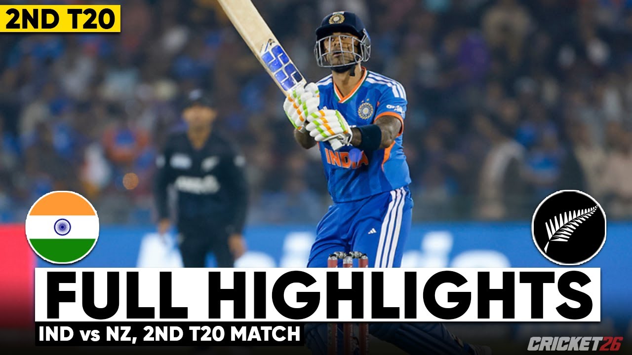 India vs New Zealand 2nd T20 Cricket Match Full Highlights Cricket Live Highlights | IND vs NZ 2026
