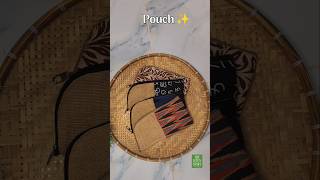 Keep your essentials organized in style with beautifully handcrafted jute and fabric pouches.#pouch