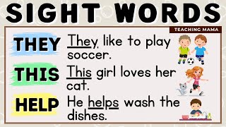 LET'S READ! | SIGHT WORDS SENTENCES | THEY, THIS, HELP | PRACTICE READING ENGLISH | TEACHING MAMA