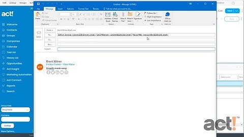 Act! Training Video - Communicating With Groups