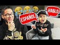 MY LITTLE BROTHER CAN ONLY SPEAK SPANISH FOR 24 HOURS!! **HE COULDN'T SAY ANYTHING LOL** | MindOfRez