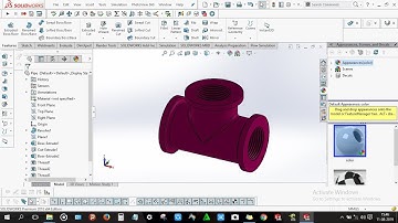 How to design Male Union Tee Adapter in solidworks