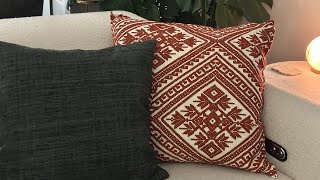 Pottery Barn holiday pillows (huge and cozy!)