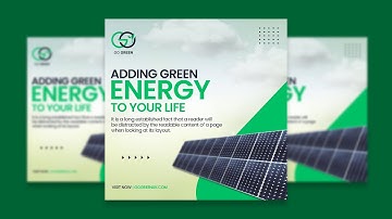 Social Media Post Design for Solar Panel | Adobe Photoshop Tutorial 2022