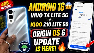 Finally Android 16 😱 Vivo T4 Lite 5G &amp; iQOO Z10 Lite 5G OriginOS 6 Update Review