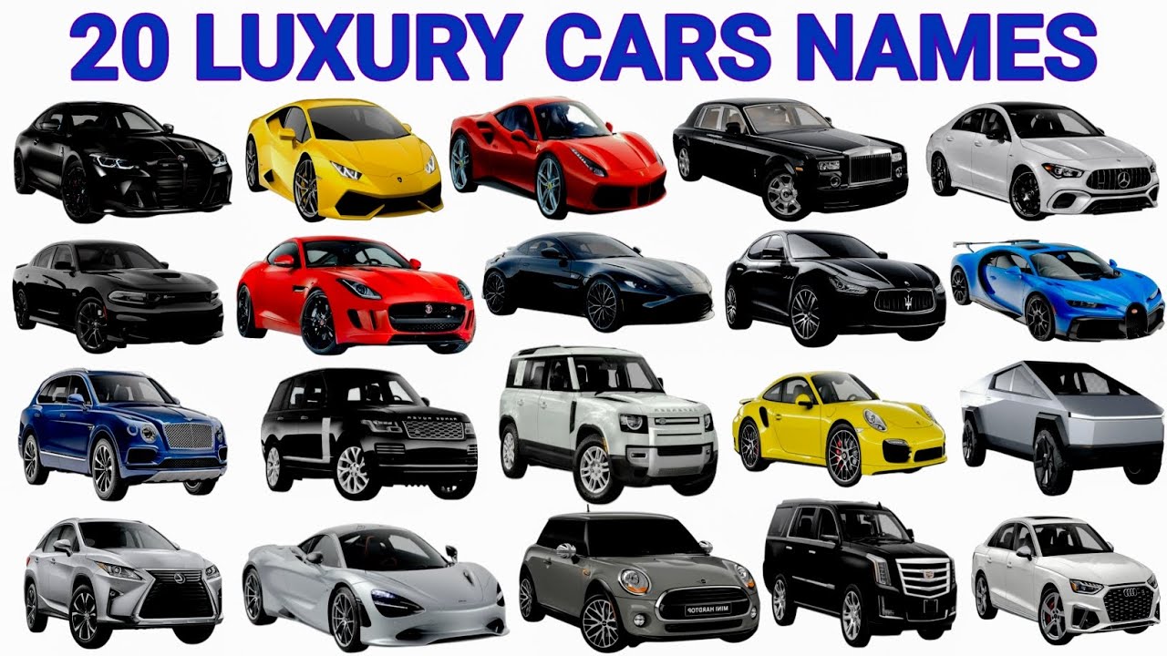 Luxury & Sports Cars For Kids 🚗 | Many Types Of Supercars Names In English | Learn Cars with Fun 