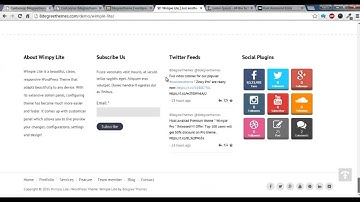 Wimpie Lite - How to Create Footer and bottom footer