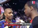 Vince carter interviews Tracy McGrady at 2006 All-Star game