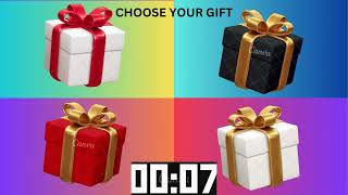 Choose your gift✅ 4 gift box3 good and 1 bad gift challenge