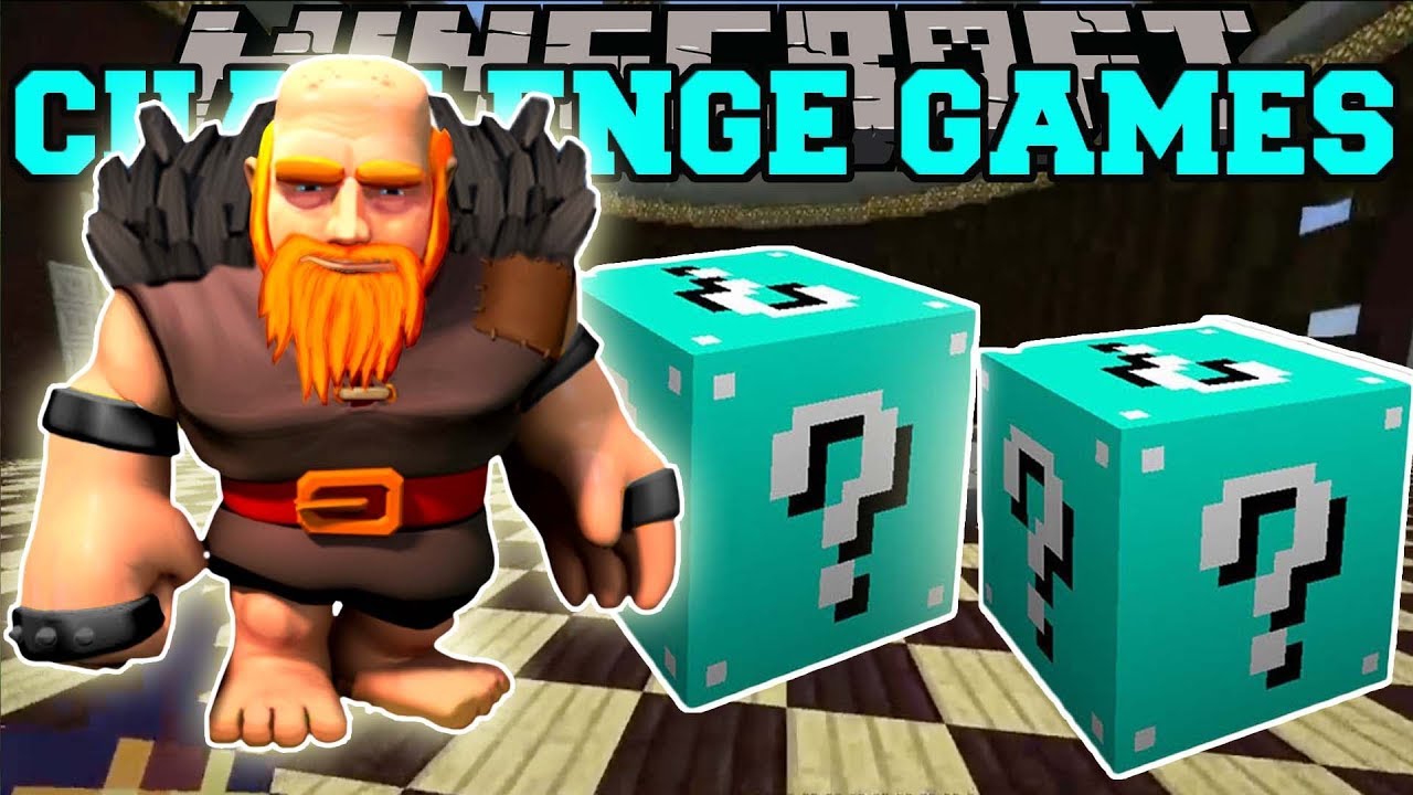 PopularMMOs Pat And Jen Minecraft GAINT CHALLENGE GAMES Lucky Block Mod