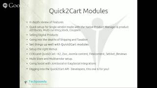 Quick2Cart Webinar September 2014 - Edits in Progress