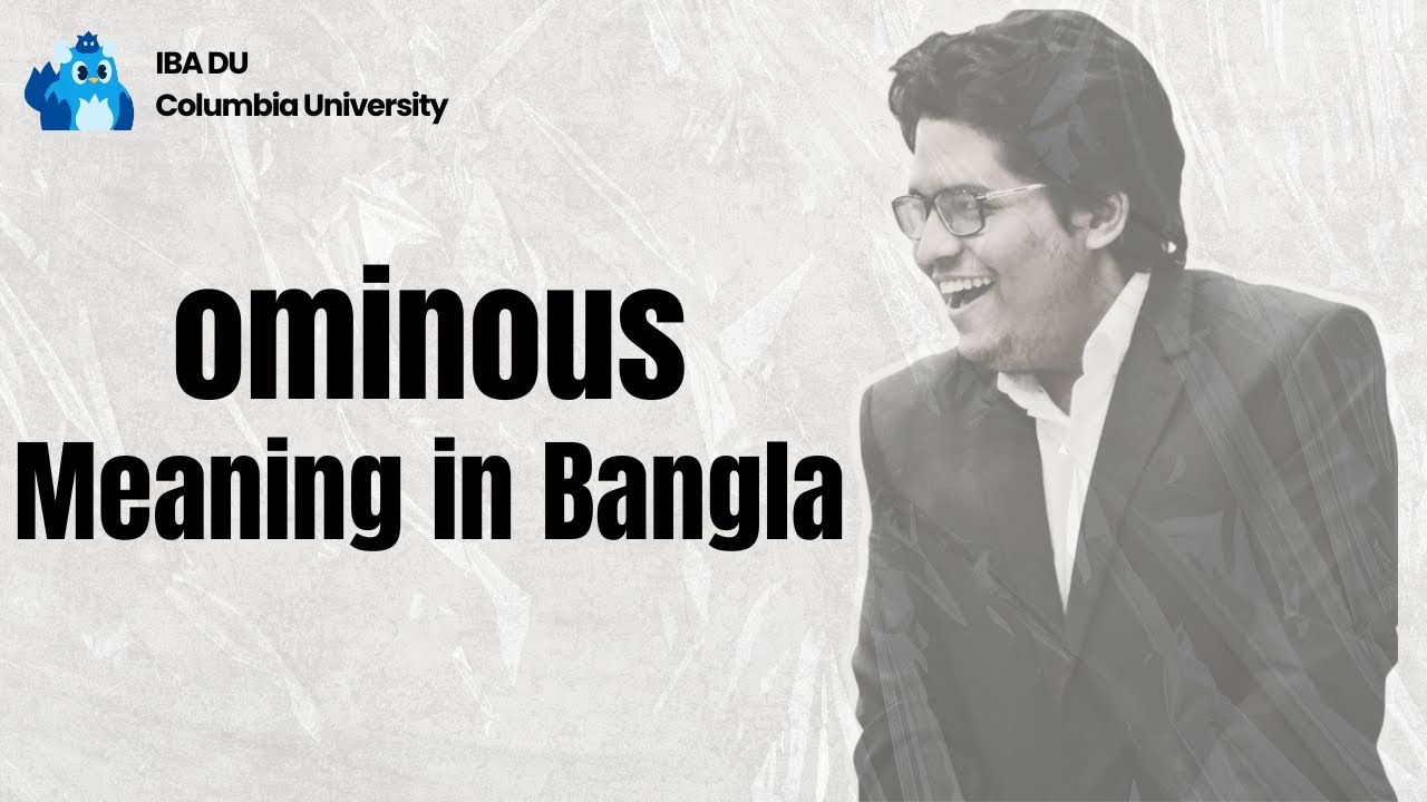 Ominous Meaning | Learn English Vocabulary in Bangla