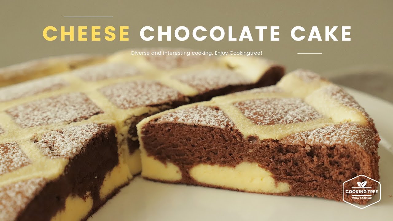 ⁣치즈 초코케이크 만들기 : Cheese chocolate cake Recipe : チーズチョコケーキ | Cooking tree