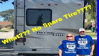 RV Spare Tire Solution For Class C RV Flat Tire no spare Innovative& Inexpensive RVSpareTireBracket