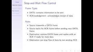 Famous Stop and Wait Flow Control (ITS323, Lecture 17, 2014) Net Worth