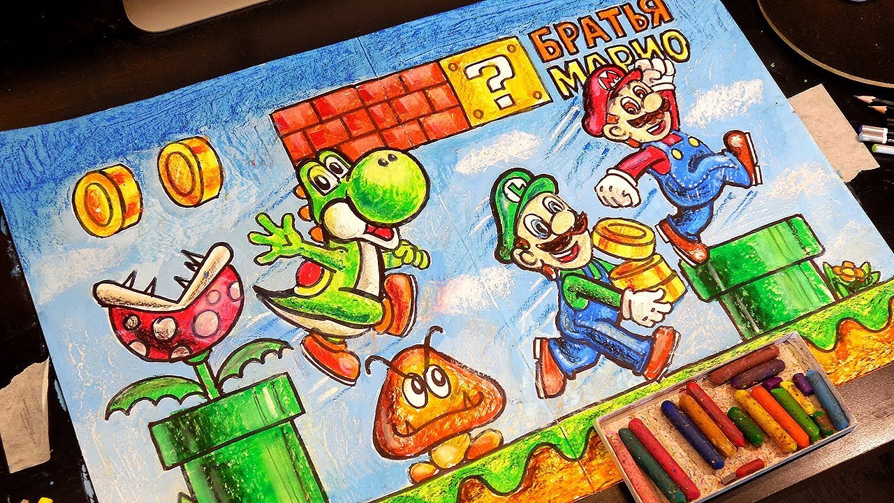 Рисовать игры марио