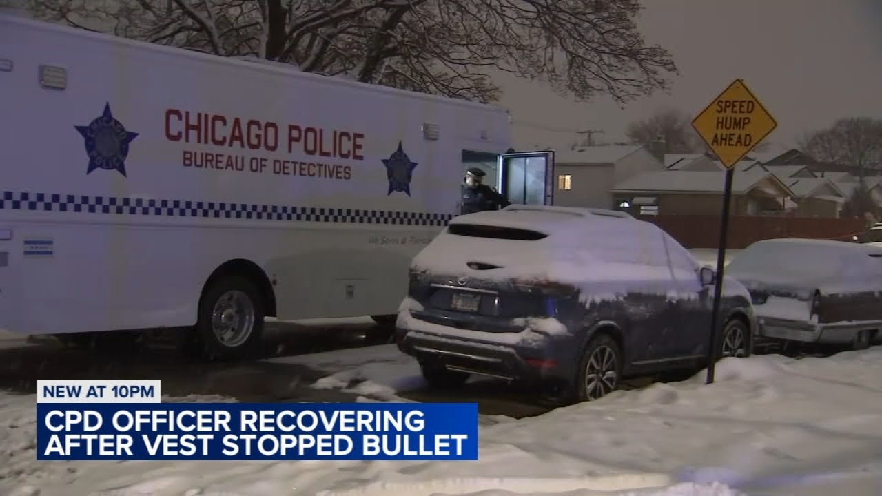 Chicago police officer recovering after being shot in vest, 2 others ...