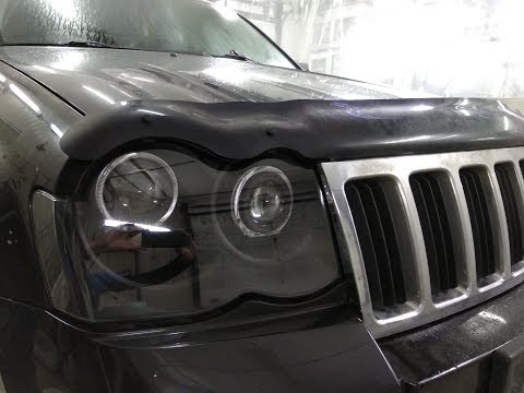 JEEP GRAND CHEROKEE Ретрофитинг, установка Bi Led модулей, тюнинг фар