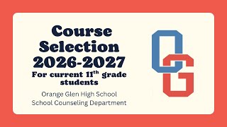 OGHS Course selection Current Grade 11