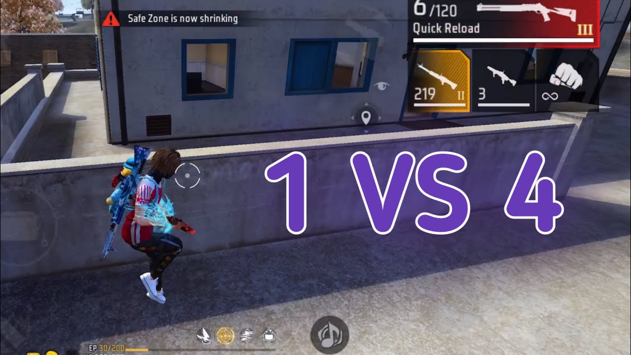 SOLO VS SQUAD GAMEPLAY 1 VA 4 CLOSE RANGE HANDEL OP MOVEMENT😈 - YouTube