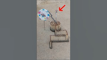Epic Matchstick Chain Reaction with Firecracker Trigger 😀 #shortsvideo #amzingshorts